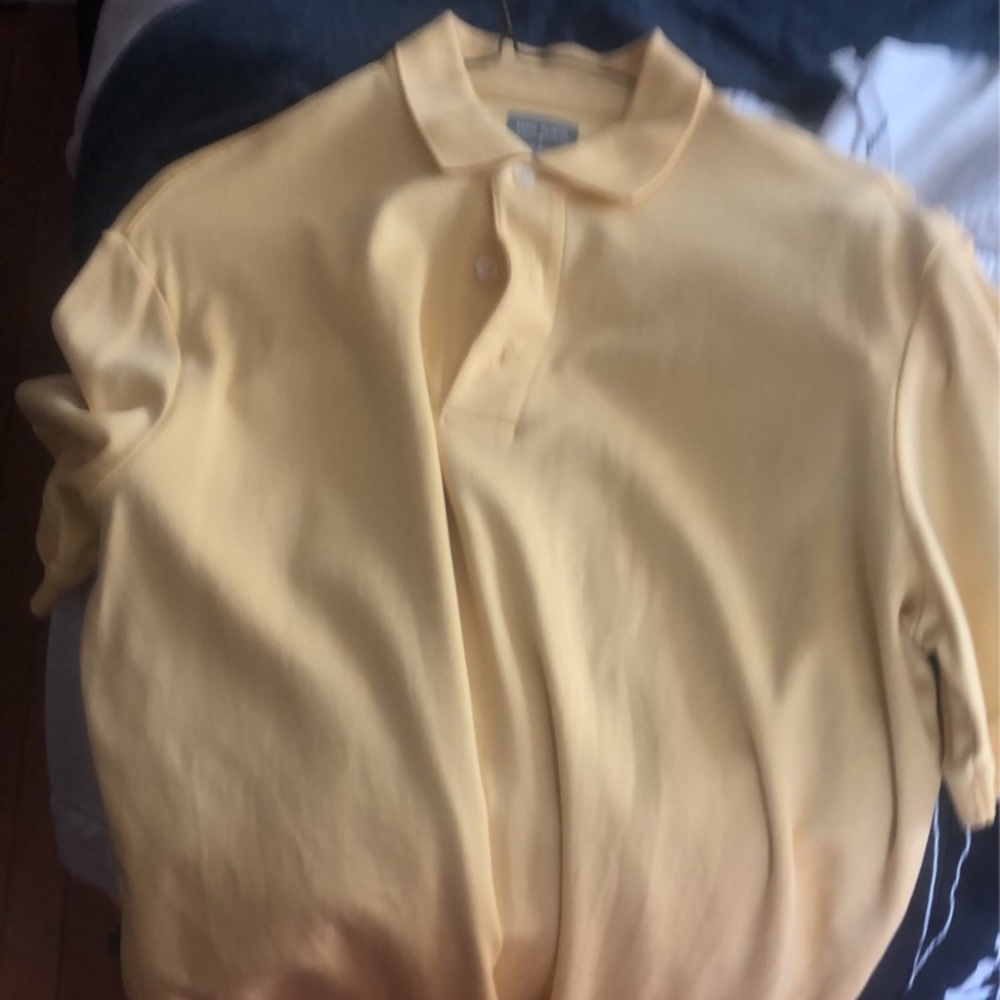 Mens Small Yellow Expo Punto Polo Shirt